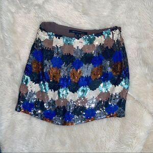French Connection Multicolor Sequin Skirt